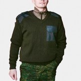 Military khaki sweater